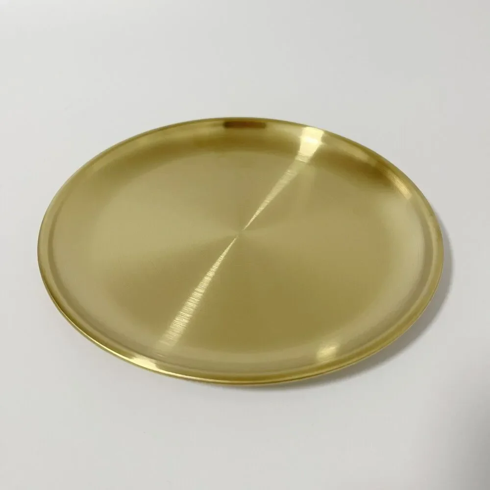 3 Pcs Stainless Steel Plates Lightweight Unbreakable Dinner Dishes Plates Set US